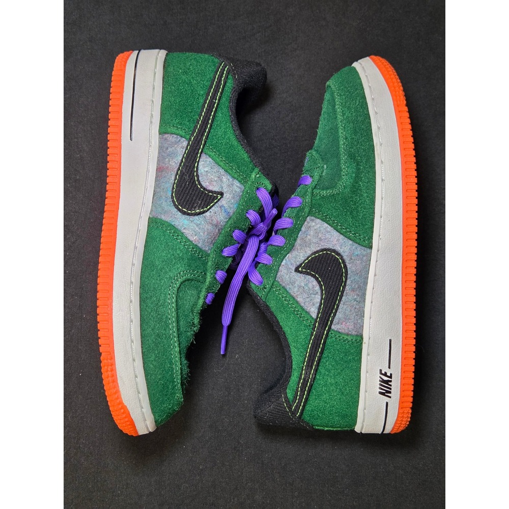 Nike Air Force 1 Low Green‎ Purple Orange Kids Sneakers DZ5289-300 Size 2Y